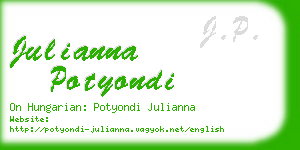 julianna potyondi business card